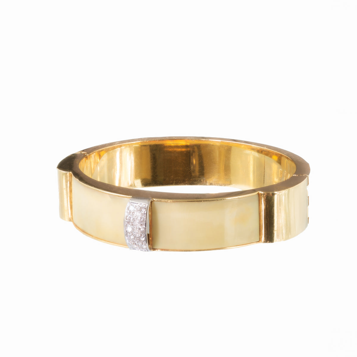 Italian 18ct Gold Diamond Bangle