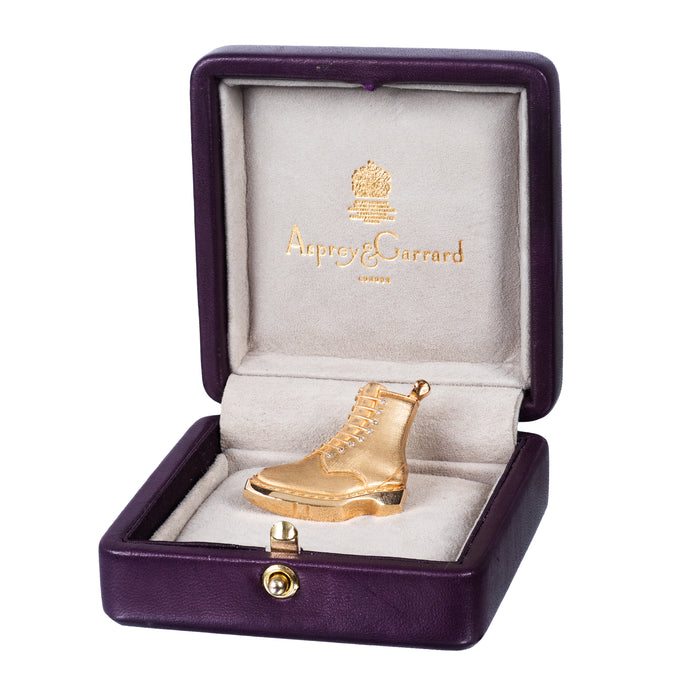 Asprey & Garrard 9ct Gold Brooch / Pendant Dr Marten Boot