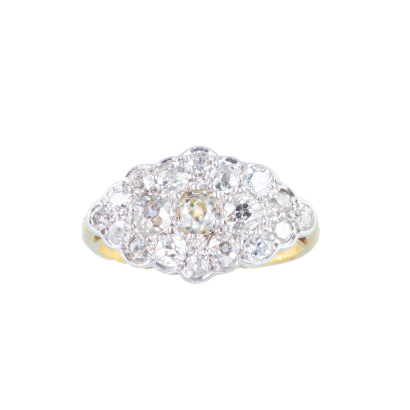 Diamond Cluster Gold Ring