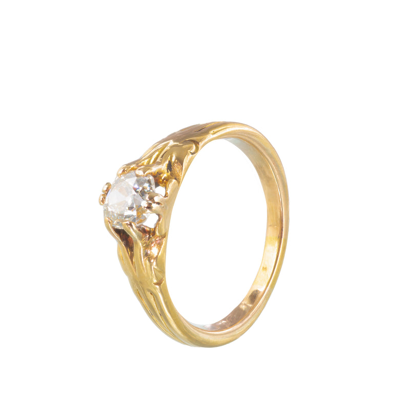 Diamond Gold Solitaire Ring