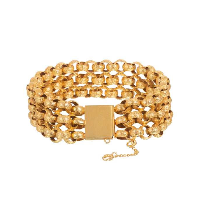 18ct Gold Georgian Belcher Chain Bracelet