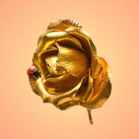 Cartier Vintage 18ct Gold Rose Ladybird Brooch