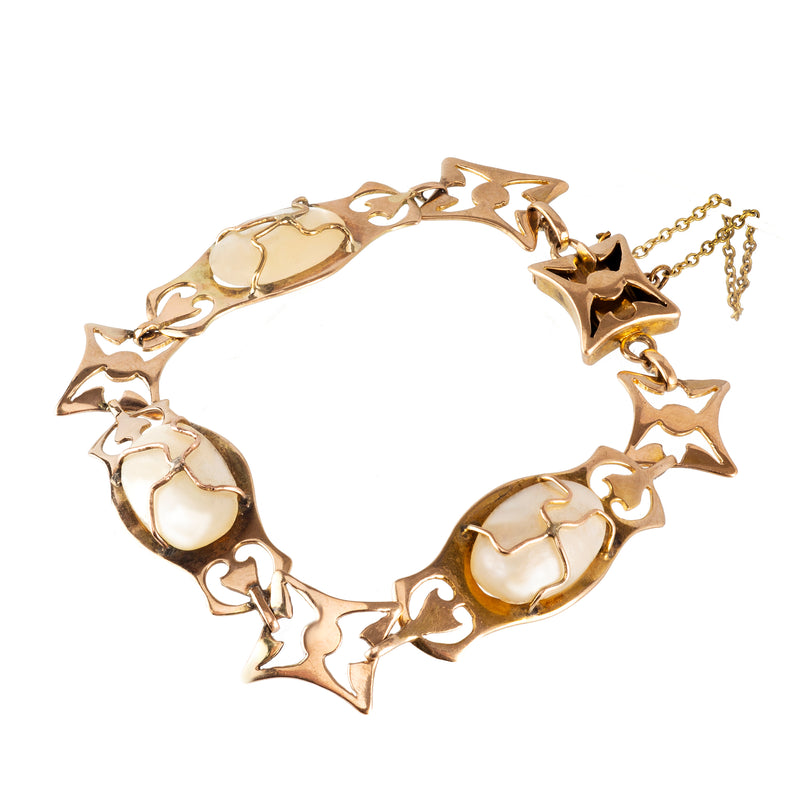 Gold Mother of Pearl Bracelet