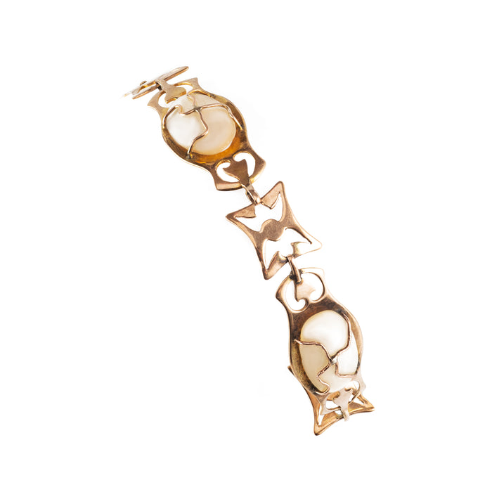 Gold Mother of Pearl Bracelet