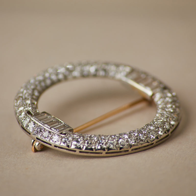 Deco Diamond Brooch