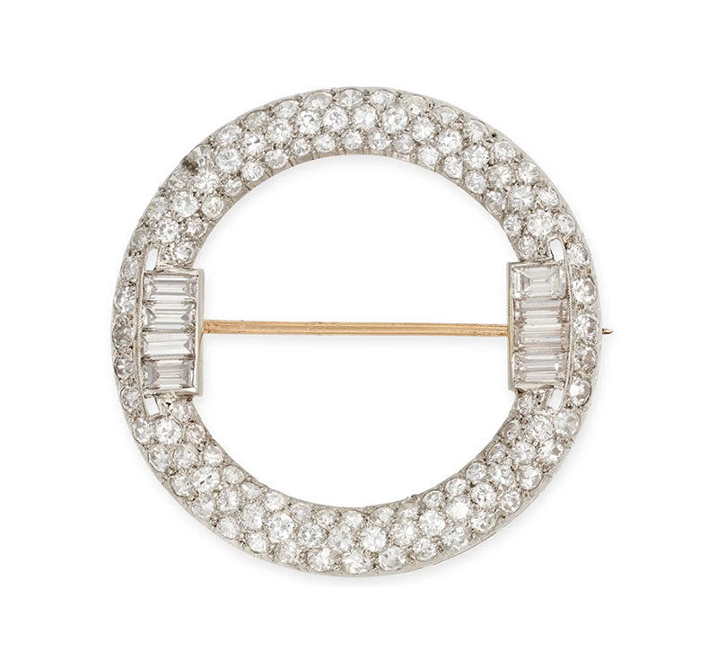 Deco Diamond Brooch