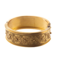 Etruscan Revival Gold Bangle