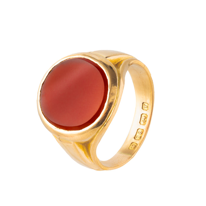 Carnelian Gold Signet Ring