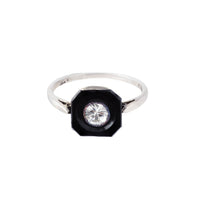 Deco Onyx Diamond Ring