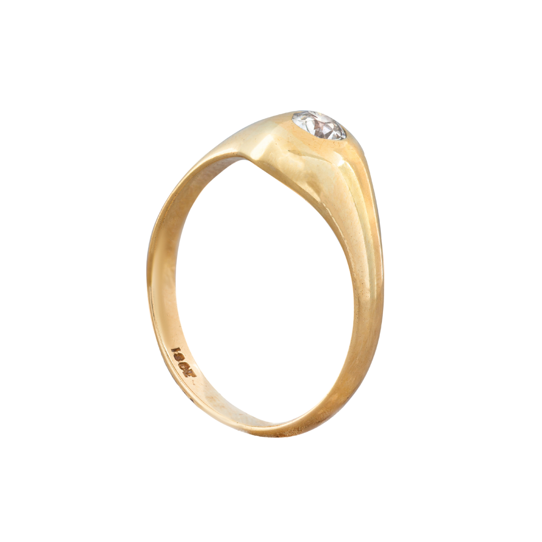 Diamond Gold Solitaire Ring