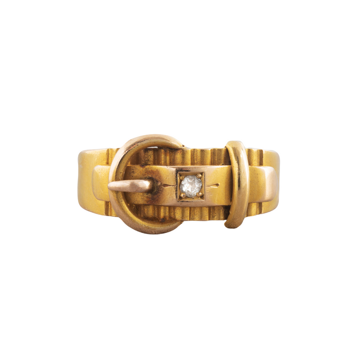 Victorian Gold Diamond Buckle Ring