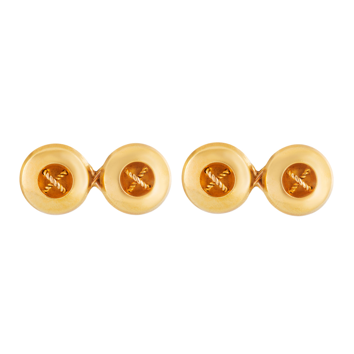 Pair of Gold Button Cufflinks