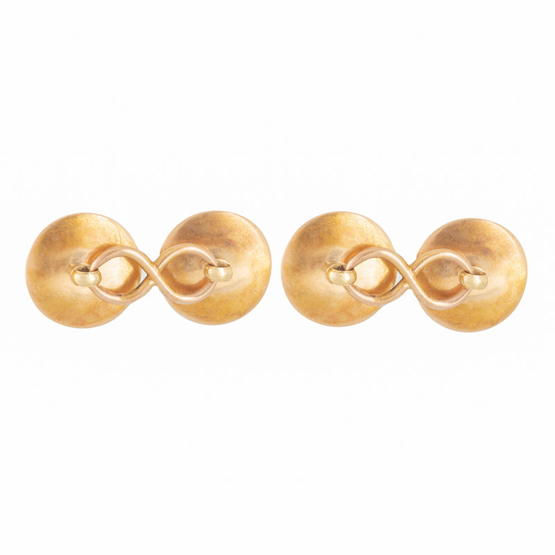 Pair of Gold Button Cufflinks