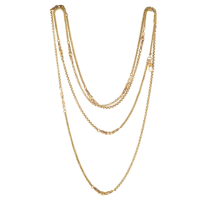 Victorian Nine Carat Gold Guard Chain