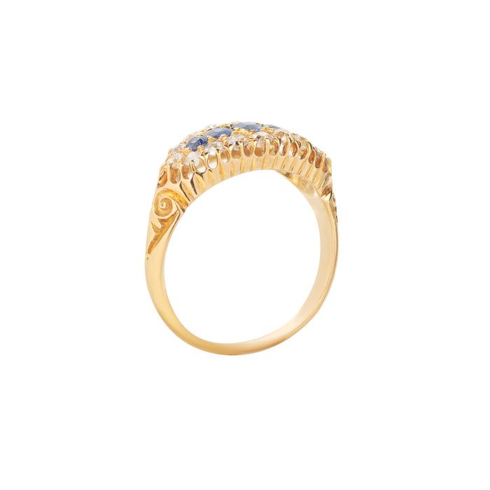 Sapphire Diamond Gold Ring